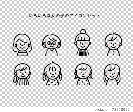 各種女孩圖標集 78258932