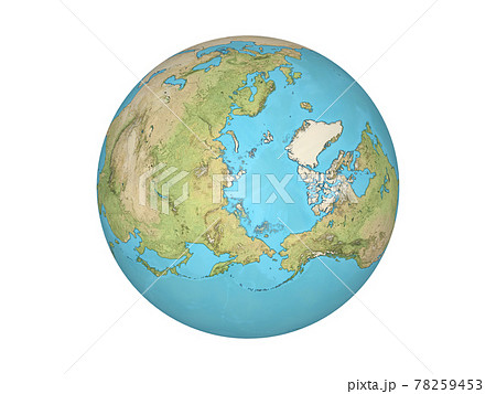 地球 イラスト風 アルファ付きのイラスト素材