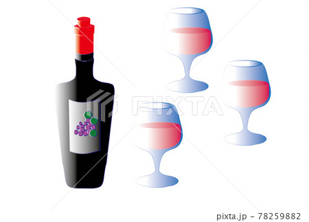 ワインで乾杯のイラスト素材 7598