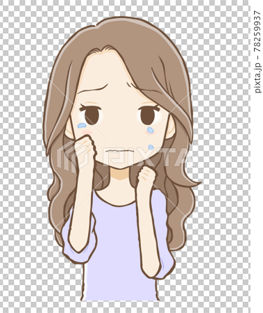 Tearful plain clothes woman (upper body) Tearful plain clothes woman (upper body) 78259937
