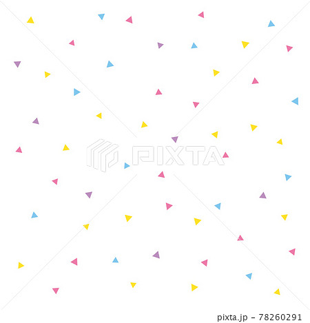 ポップな三角が散りばめられたパターン模様 78260291