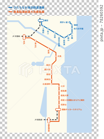 茨城縣私鐵路線圖（沿海地區/背景） 78260392