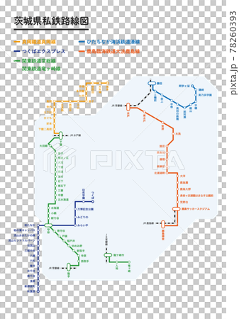 Ibaraki Prefecture Private Railway Route Map Ibaraki Prefecture Private Railway Route Map 78260393