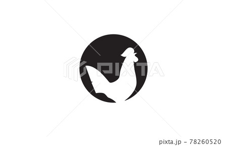 negative space rooster logo symbol vector icon illustration graphic design 78260520