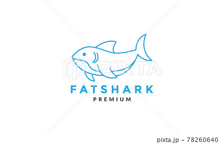 lines fat shark logo symbol vector icon illustration graphic design lines fat shark logo symbol vector icon illustration graphic design 78260640
