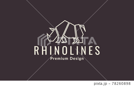animal rhino geometric lines logo symbol vector icon illustration graphic design animal rhino geometric lines logo symbol vector icon illustration graphic design 78260898