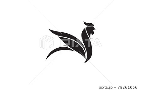 black cemani rooster logo vector symbol icon design graphic illustration 78261056