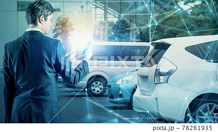 駐車場と通信ネットワーク　MaaS 78261935