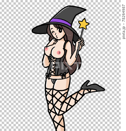 エッチな魔女のお姉さんのイラスト エッチな魔女のお姉さんのイラスト 78264987