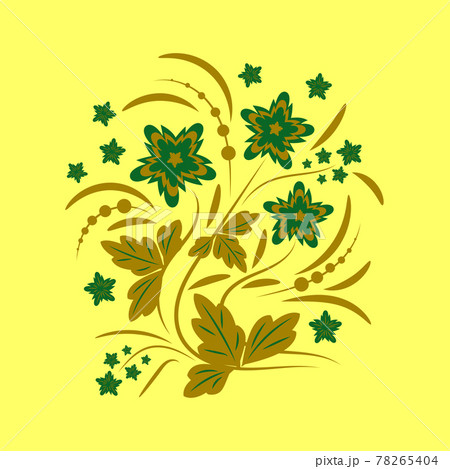 Folk floral art print Flowers abstract art poster 78265404