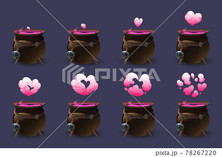 Cauldron with potion motion sequence animation 78267220