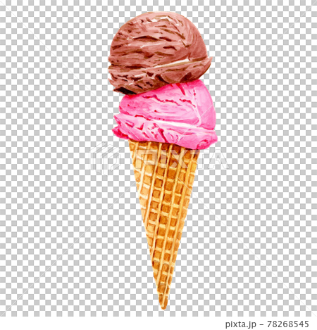 アイスクリーム【手描き水彩画】のイラスト素材 [78268545] - PIXTA