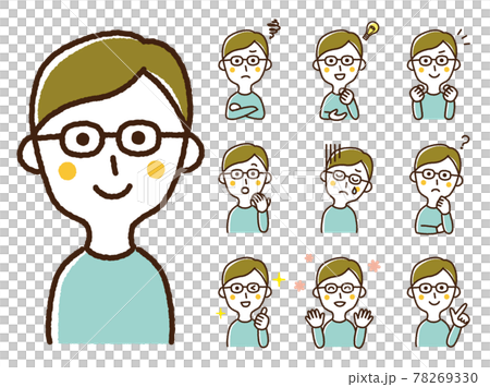 Hand-painted male pose set Hand-painted male pose set 78269330