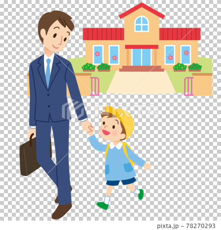 父親一家接孩子 父親一家接孩子 78270293