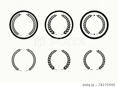 Set Of Laurel Award Symbols Laurel Branches のイラスト素材