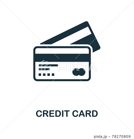 Credit Card icon. Monochrome simple element from mall collection. Creative Credit Card icon for web design, templates, infographics and more Credit Card icon. Monochrome simple element from mall collection. Creative Credit Card icon for web design, templates, infographics and more 78270809