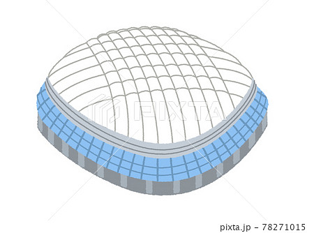 東京ドームのイラストのイラスト素材