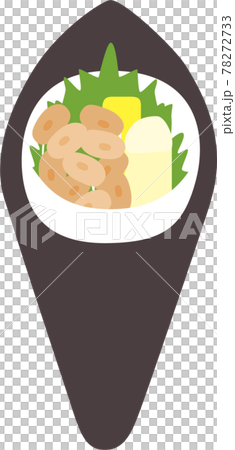 美味的手捲魷魚和納豆 78272733