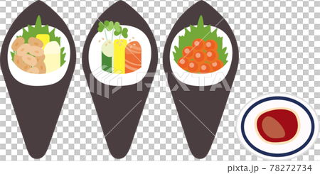美味しそうな手巻き寿司 78272734