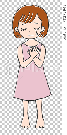 涙する女の人のイラスト全身3 78273945