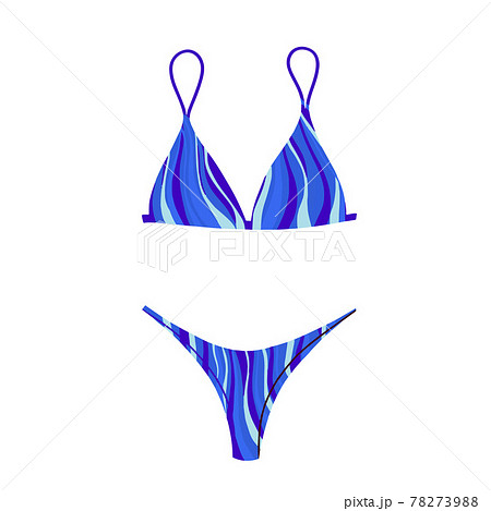 Two-piece swimsuit with an abstract print Two-piece swimsuit with an abstract print 78273988