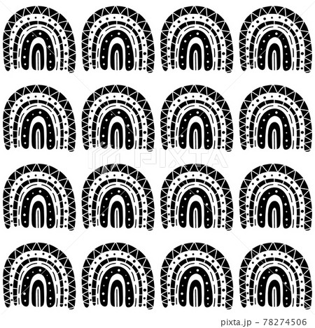 Rainbow black and white pattern. Rainbow pattern. Rainbow black and white pattern. Rainbow pattern. 78274506