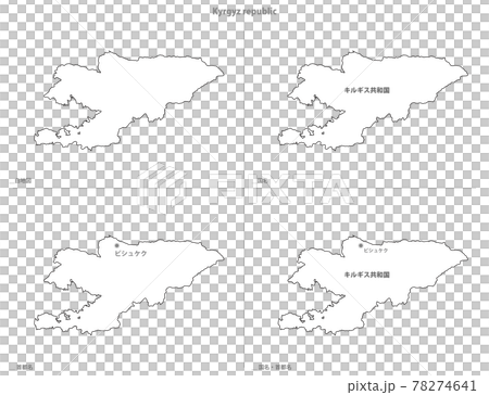 空白地圖-亞洲-吉爾吉斯共和國 78274641