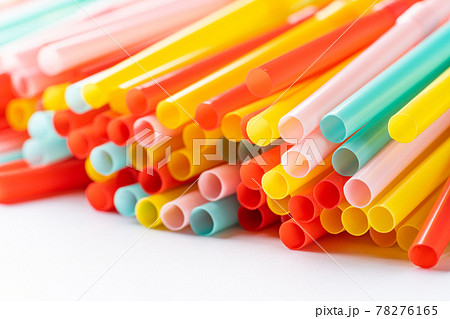 Colorful aluminum cans with straws Stock Photo by ©koya979 15878355