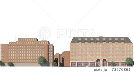 Cityscape 3d illustration isolated on white background 78276861