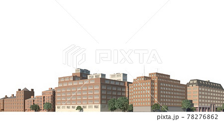 Cityscape 3d illustration isolated on white background Cityscape 3d illustration isolated on white background 78276862