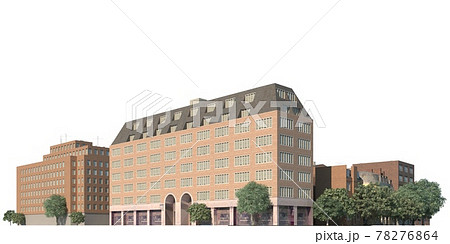 Cityscape 3d illustration isolated on white background 78276864