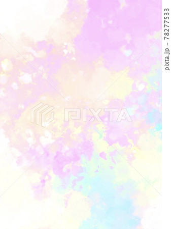 幻想的な夢かわいい虹色のキラキラ水彩テクスチャ背景のイラスト素材