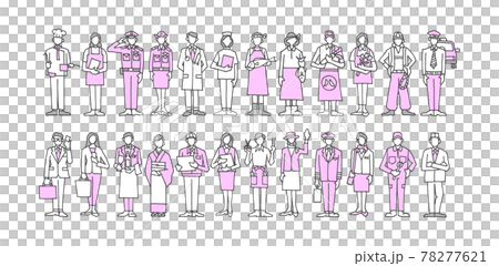 働く人々-アイコンセット 78277621