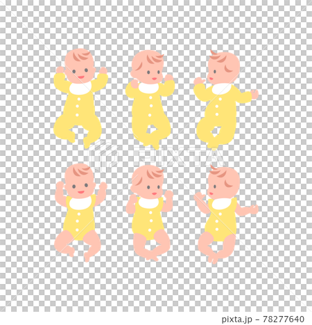 寝転がる赤ちゃんのバリエーション 寝転がる赤ちゃんのバリエーション 78277640