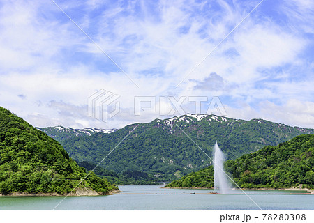 月山湖 大噴水 月山湖 大噴水 78280308