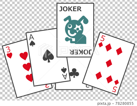 Playing cards with joker 78280855