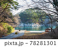 茂みの先にある青い絶景 78281301