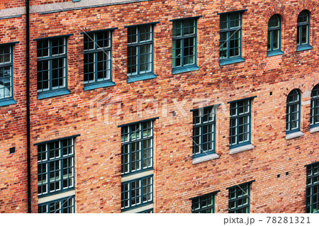 old brick office building with windows 78281321
