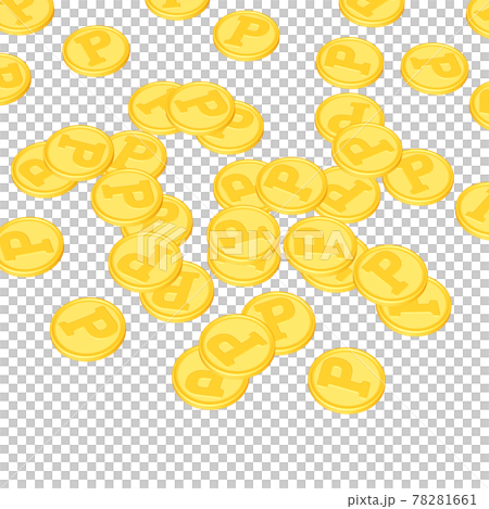 Economic illustration Background material Image of points to be accumulated Gold coins scattered (1) Economic illustration Background material Image of points to be accumulated Gold coins scattered (1) 78281661