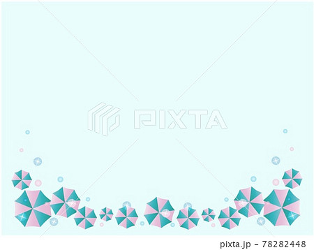 上から見た傘のキラキラカード 上から見た傘のキラキラカード 78282448