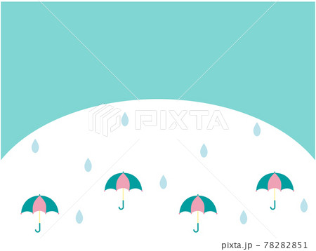 ポップなかわいい傘の壁紙背景のイラスト素材 7851