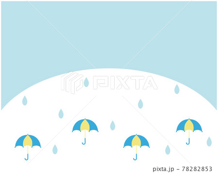 ポップなかわいい傘の壁紙背景のイラスト素材 7853