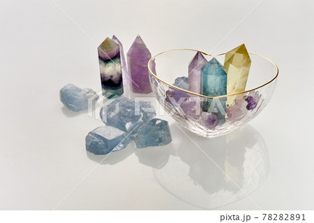 Crystals Stones. Healing gemstones minerals for relaxation and meditation, spiritual practice. Esoteric, reiki, modern magic, life balance concept. Crystals Stones. Healing gemstones minerals for relaxation and meditation, spiritual practice. Esoteric, reiki, modern magic, life balance concept. 78282891