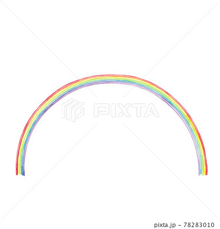 水彩絵具で描いたシンプルな虹 78283010