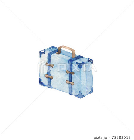 青いレトロなスーツケースのイラスト素材 [78283012] - PIXTA