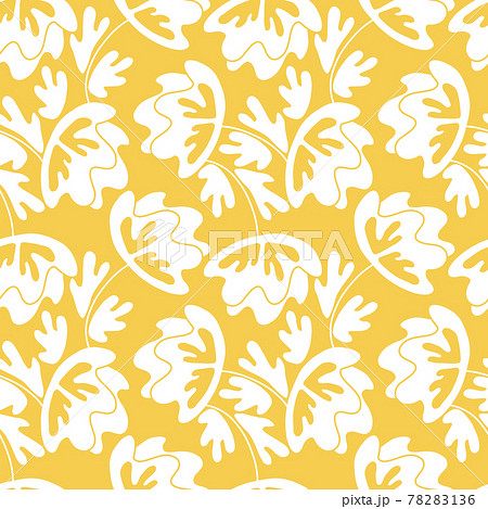 Seamless floral pattern based on traditional folk art ornaments. Modern flowers on color background. Scandinavian style. Sweden nordic style. Vector illustration. Simple minimalistic pattern 78283136