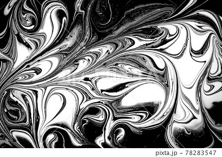 Black and white abstract marble liquid background 78283547