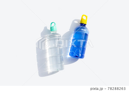 Plastic water bottles on white background. Plastic water bottles on white background. 78288263