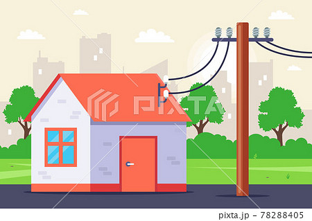 electricity supply to a private house. 78288405