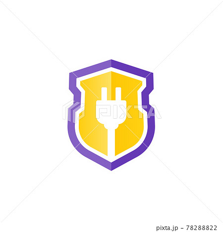 electric plug with a shield vector icon electric plug with a shield vector icon 78288822